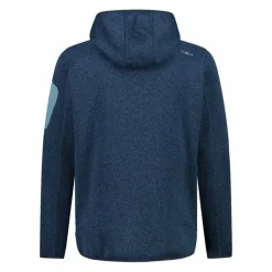 Herren schweres Fleecejacke Knit-Tech in melierter Optik mit Kapuze><noscript><img width=