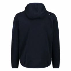 Herren schweres Fleecejacke Knit-Tech in melierter Optik mit Kapuze><noscript><img width=