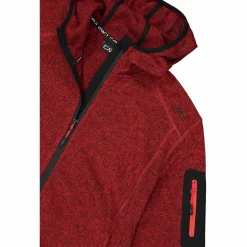 Herren schweres Fleecejacke Knit-Tech in melierter Optik mit Kapuze><noscript><img width=