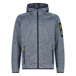Herren schweres Fleecejacke Knit-Tech in melierter Optik mit Kapuze><noscript><img width=