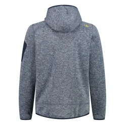 Herren schweres Fleecejacke Knit-Tech in melierter Optik mit Kapuze><noscript><img width=