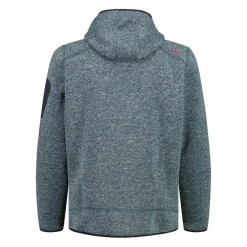 Herren schweres Fleecejacke Knit-Tech in melierter Optik mit Kapuze><noscript><img width=