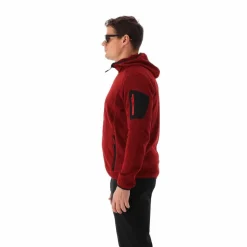 Herren schweres Fleecejacke Knit-Tech in melierter Optik mit Kapuze><noscript><img width=