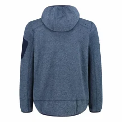 Herren schweres Fleecejacke Knit-Tech in melierter Optik mit Kapuze><noscript><img width=