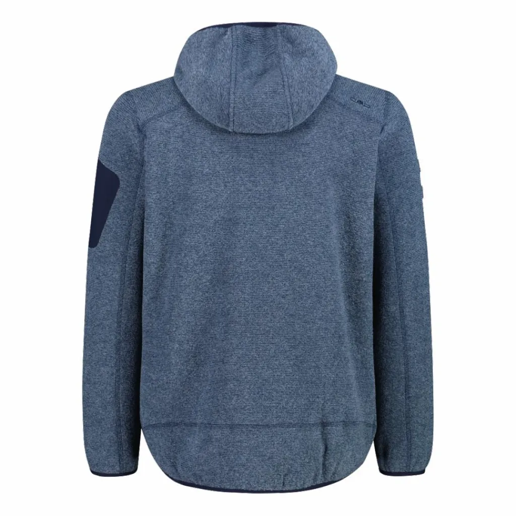 Herren schweres Fleecejacke Knit-Tech in melierter Optik mit Kapuze>CMP Clearance