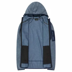 Herren schweres Fleecejacke Knit-Tech in melierter Optik mit Kapuze><noscript><img width=
