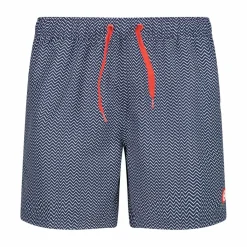 Herren-Badeshorts mit geometrischem Muster><noscript><img width=