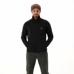 Herren-Fleecejacke aus Knit Tech Melange><noscript><img width=
