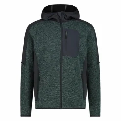 Herren-Fleecejacke mit Reißverschluss aus Knit Tech mit Kapuze><noscript><img width=