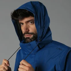 Herren-Regenjacke mit abnehmbarer Kapuze><noscript><img width=