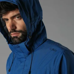 Herren-Regenjacke mit abnehmbarer Kapuze><noscript><img width=