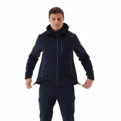 Herren-Softshelljacke aus Ripstop mit abnehmbarer Kapuze><noscript><img width=