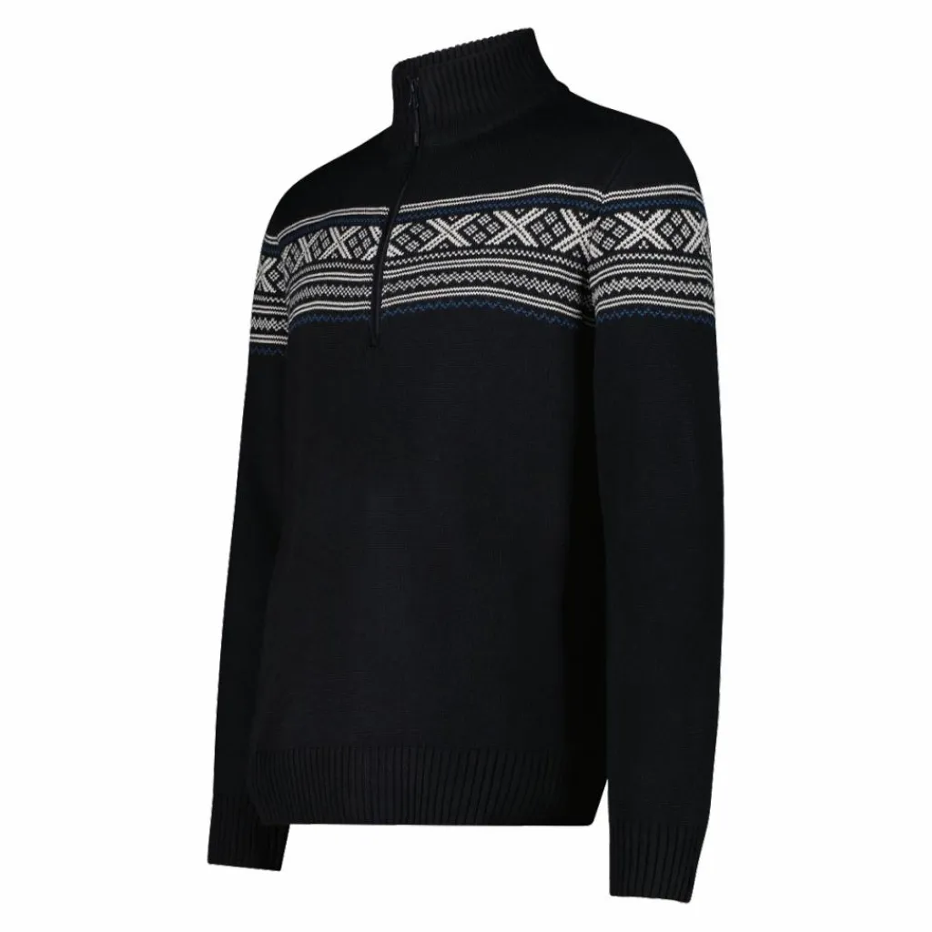 Herren-Sweatshirt mit halbem Reißverschluss in Wooltech>CMP Discount