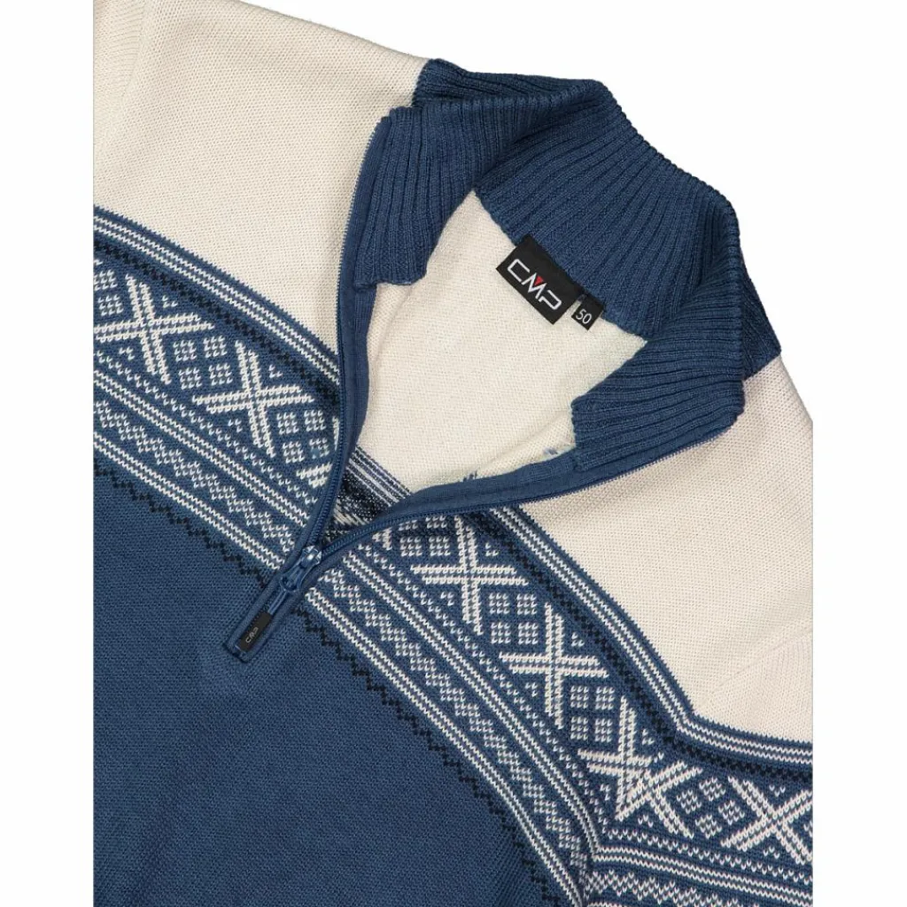 Herren-Sweatshirt mit halbem Reißverschluss in Wooltech>CMP Discount