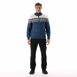 Herren-Sweatshirt mit halbem Reißverschluss in Wooltech><noscript><img width=