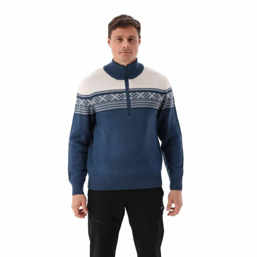 Herren-Sweatshirt mit halbem Reißverschluss in Wooltech>CMP Discount