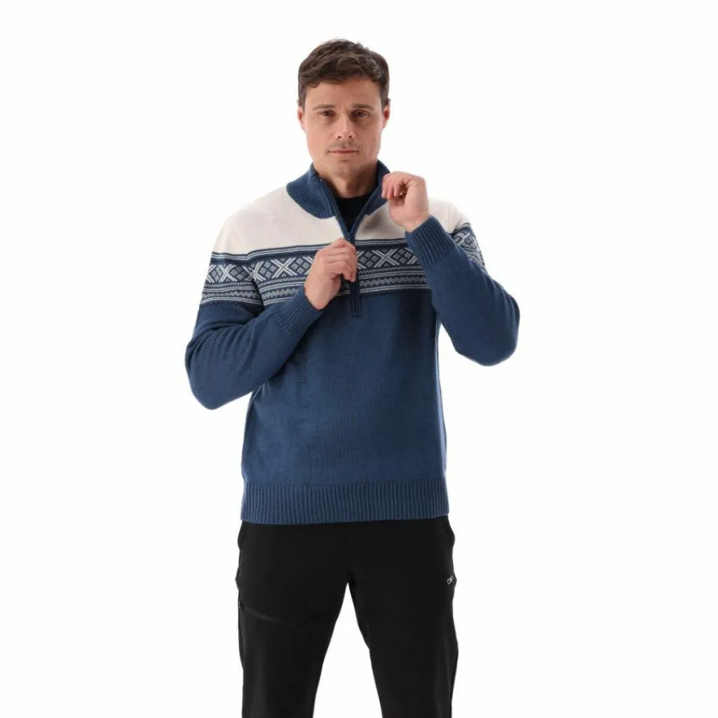 Herren-Sweatshirt mit halbem Reißverschluss in Wooltech>CMP Discount