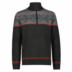 Herren-Sweatshirt mit halbem Reißverschluss in Wooltech>CMP Sale