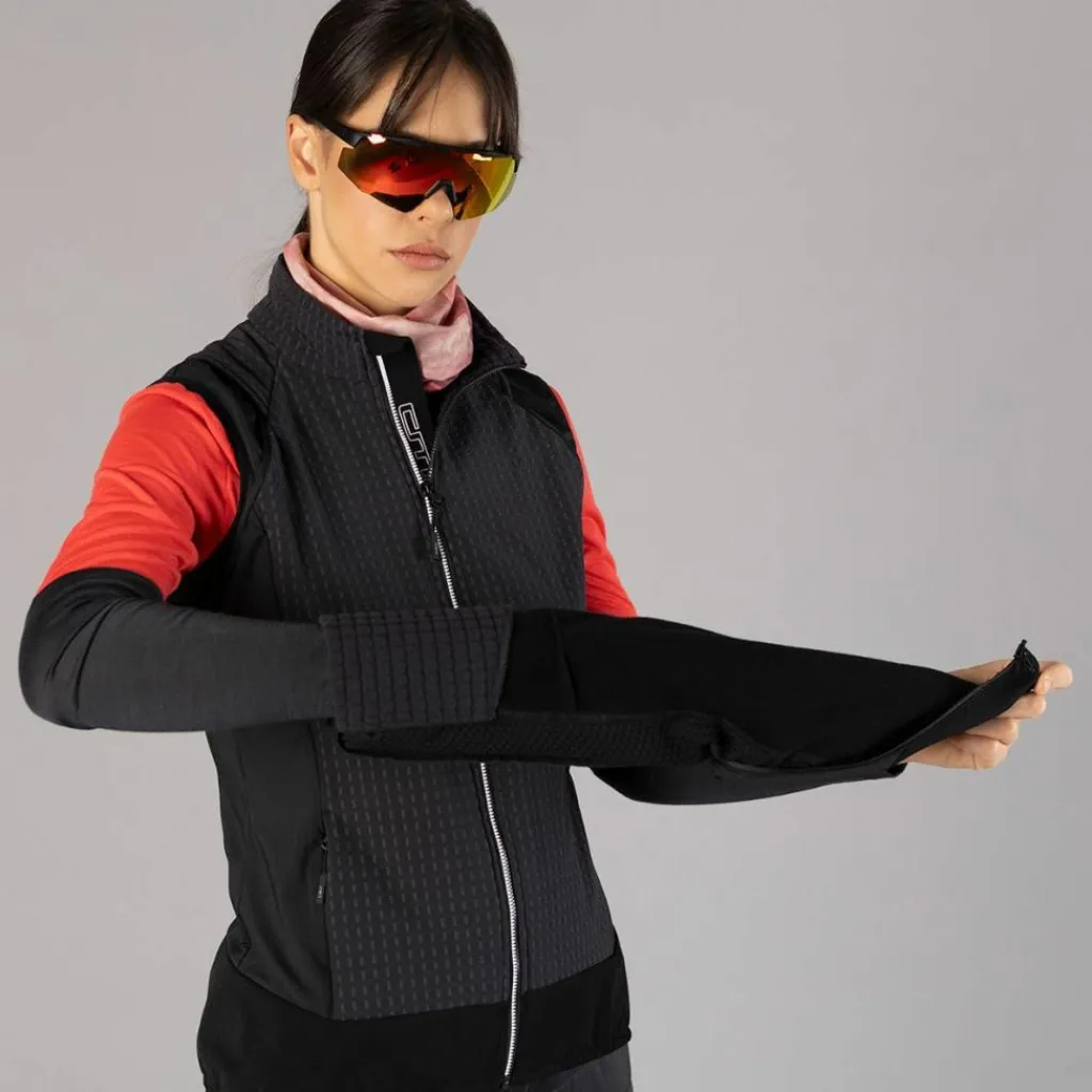 Hybride Damenjacke mit abnehmbaren ärmeln>CMP Clearance