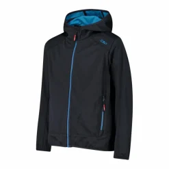 Jungen Jacke aus leichtem Softshell, mit Fix Hood><noscript><img width=