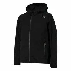 Jungen Jacke aus leichtem Softshell, mit Fix Hood><noscript><img width=
