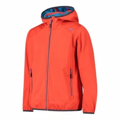 Jungen Jacke aus leichtem Softshell, mit Fix Hood><noscript><img width=