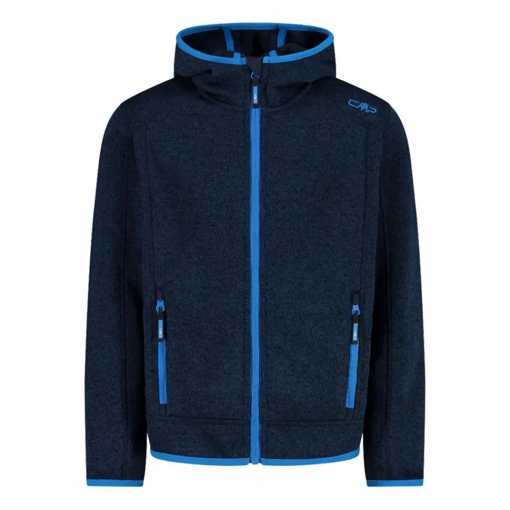 Jungen schweres Fleecejacke Knit-Tech in melierter Optik mit Kapuze>CMP Best
