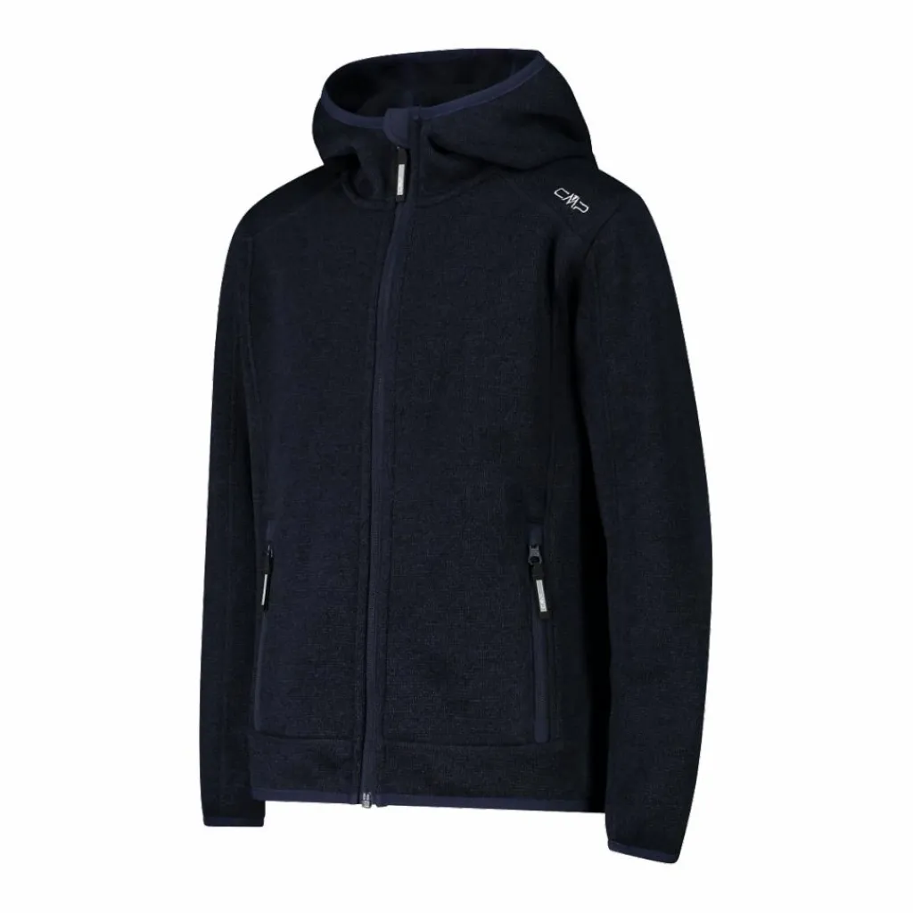 Jungen schweres Fleecejacke Knit-Tech in melierter Optik mit Kapuze>CMP Best