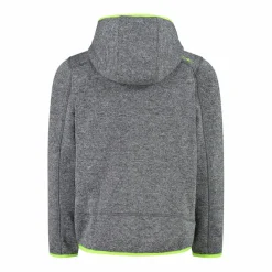 Jungen schweres Fleecejacke Knit-Tech in melierter Optik mit Kapuze><noscript><img width=