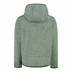 Jungen schweres Fleecejacke Knit-Tech in melierter Optik mit Kapuze><noscript><img width=