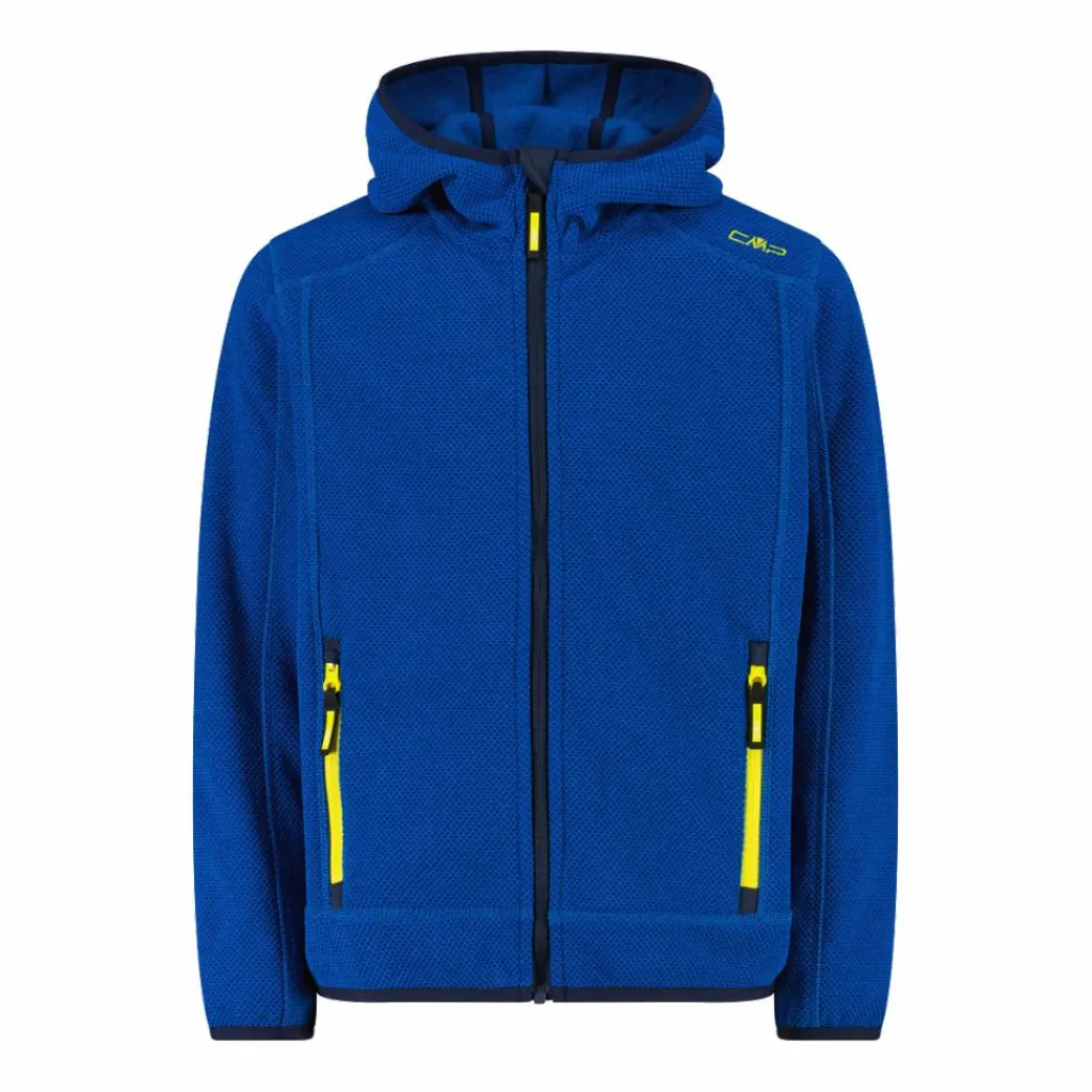 Jungen schweres Fleecejacke Knit-Tech in melierter Optik mit Kapuze>CMP Best