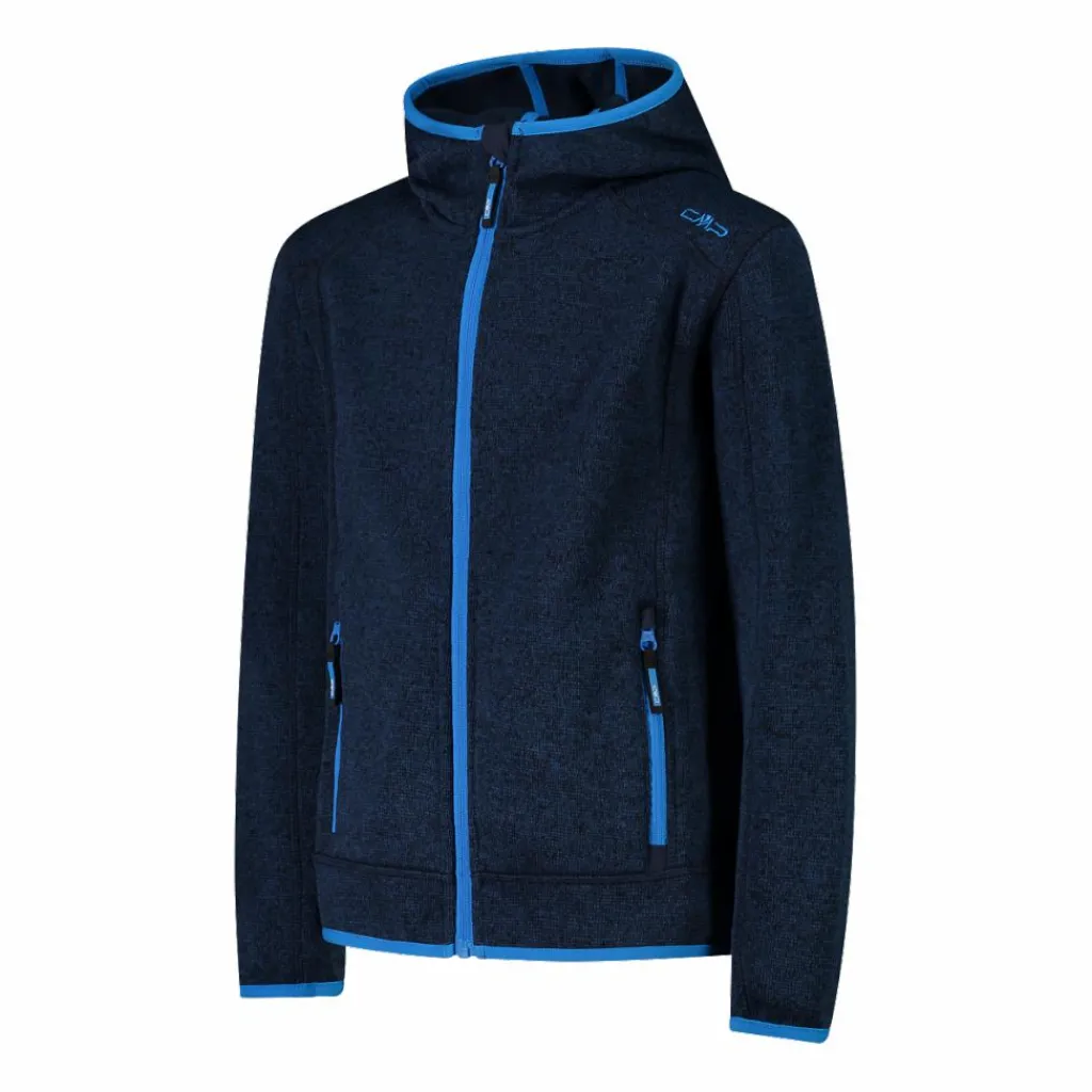 Jungen schweres Fleecejacke Knit-Tech in melierter Optik mit Kapuze>CMP Best
