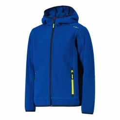 Jungen schweres Fleecejacke Knit-Tech in melierter Optik mit Kapuze><noscript><img width=