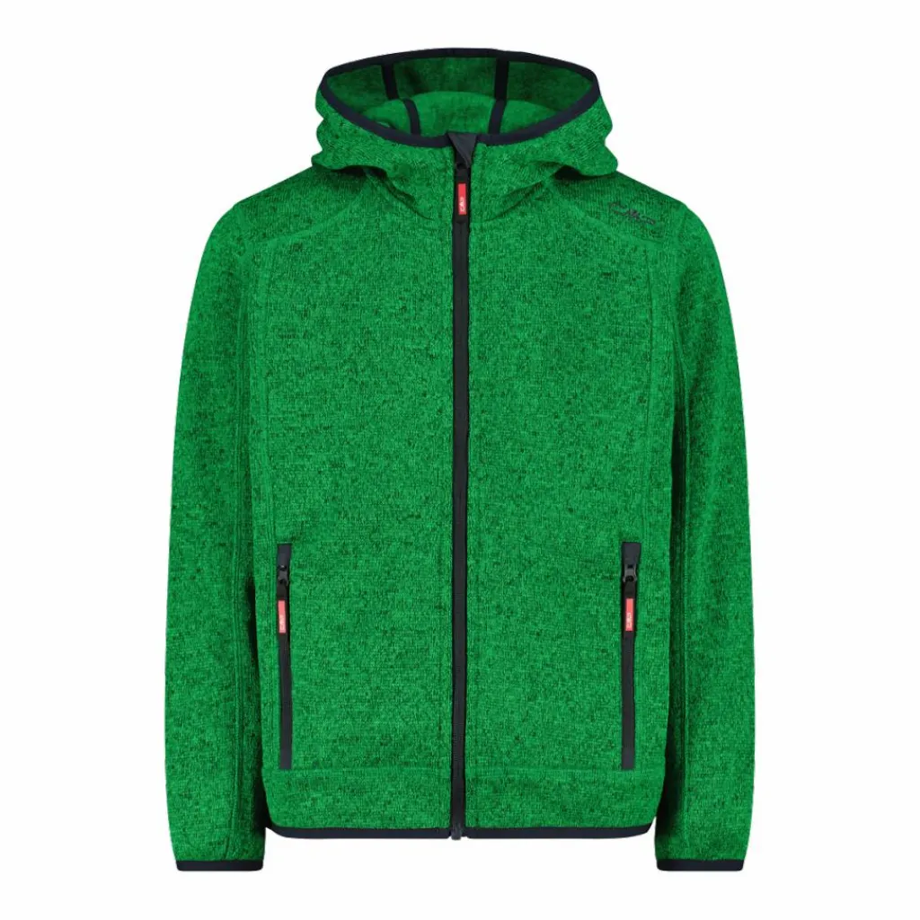 Jungen schweres Fleecejacke Knit-Tech in melierter Optik mit Kapuze>CMP Best