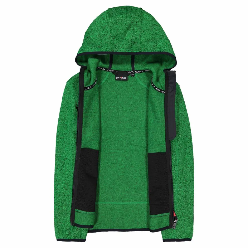 Jungen schweres Fleecejacke Knit-Tech in melierter Optik mit Kapuze>CMP Best