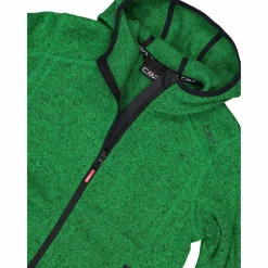 Jungen schweres Fleecejacke Knit-Tech in melierter Optik mit Kapuze><noscript><img width=