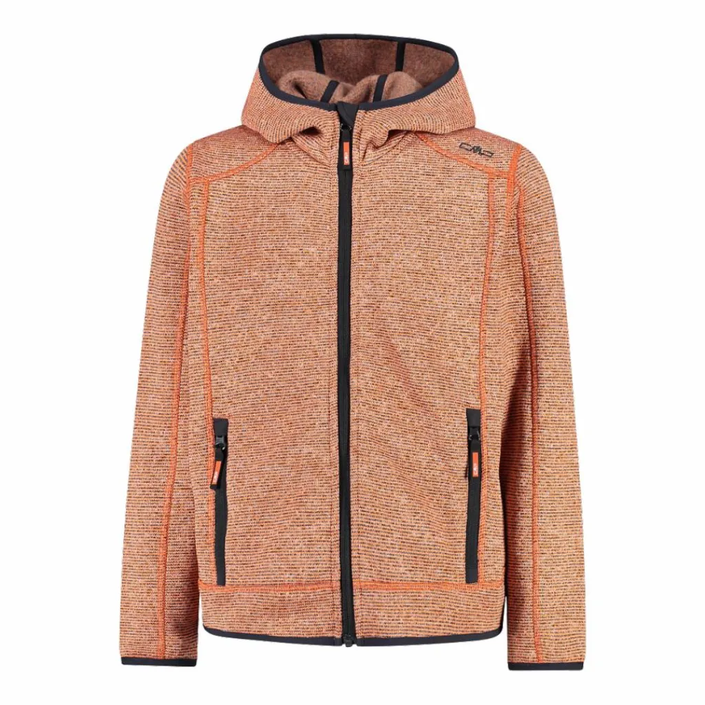 Jungen schweres Fleecejacke Knit-Tech in melierter Optik mit Kapuze>CMP Best