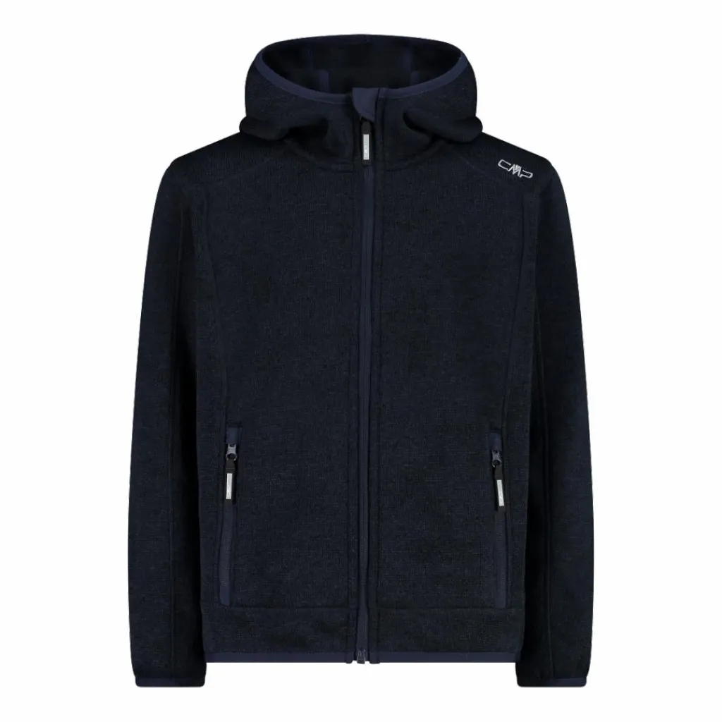 Jungen schweres Fleecejacke Knit-Tech in melierter Optik mit Kapuze>CMP Best