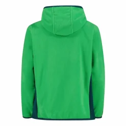 Jungen-Fleecejacke mit Kapuze und durchgehendem Reißverschluss und Color Block><noscript><img width=