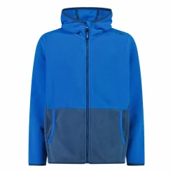Jungen-Fleecejacke mit Kapuze und durchgehendem Reißverschluss und Color Block><noscript><img width=