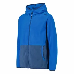 Jungen-Fleecejacke mit Kapuze und durchgehendem Reißverschluss und Color Block><noscript><img width=