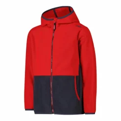 Jungen-Fleecejacke mit Kapuze und durchgehendem Reißverschluss und Color Block><noscript><img width=