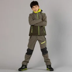 Jungen-Fleecejacke mit Kapuze und durchgehendem Reißverschluss und Color Block><noscript><img width=