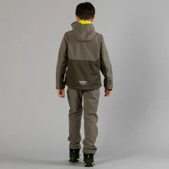 Jungen-Fleecejacke mit Kapuze und durchgehendem Reißverschluss und Color Block><noscript><img width=