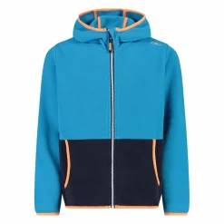 Jungen-Fleecejacke mit Kapuze und durchgehendem Reißverschluss und Color Block><noscript><img width=