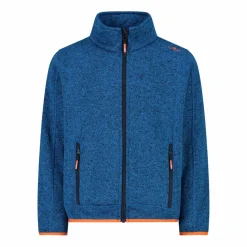 Kapuzenlose Jungen schweres Fleecejacke Knit-Tech in melierter Optik>CMP Sale