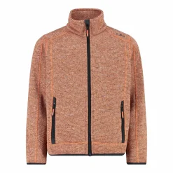Kapuzenlose Jungen schweres Fleecejacke Knit-Tech in melierter Optik><noscript><img width=