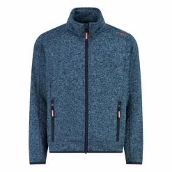Kapuzenlose Jungen schweres Fleecejacke Knit-Tech in melierter Optik><noscript><img width=