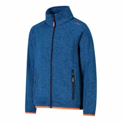 Kapuzenlose Jungen schweres Fleecejacke Knit-Tech in melierter Optik><noscript><img width=