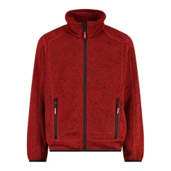 Kapuzenlose Jungen schweres Fleecejacke Knit-Tech in melierter Optik><noscript><img width=
